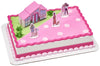 Decoset Barbie Dreamhouse Adventures Cake Topper, 4 Piece Cake Decoration With Barbie, Barbie Dreamhouse, And Friends, For Birth