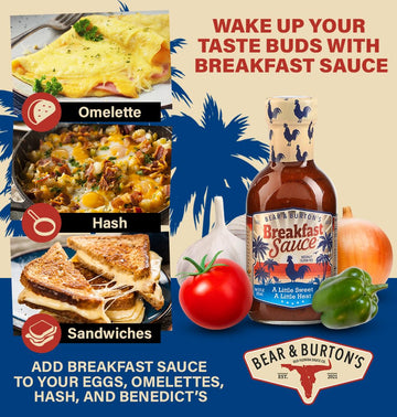 Bear and Burtons Breakfast Sauce | A Savory Breakfast Sauce from The Makers of W Sauce | 12 Fl Oz