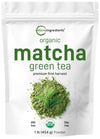 Micro Ingredients Organic Matcha Green Tea Powder, 1Lb | Premium First Harvest Japanese For Daily Beverage | 100% Pure Culinary