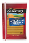Sargento Natural Extra Sharp Cheddar Sliced Cheese, 10 Slices