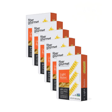 Fiber Gourmet Pasta - Light Rotini Pasta - Low Net Carb, Fiber-Rich, Low Calorie, Healthy Pasta - Made in Italy, Kosher, Vegan,