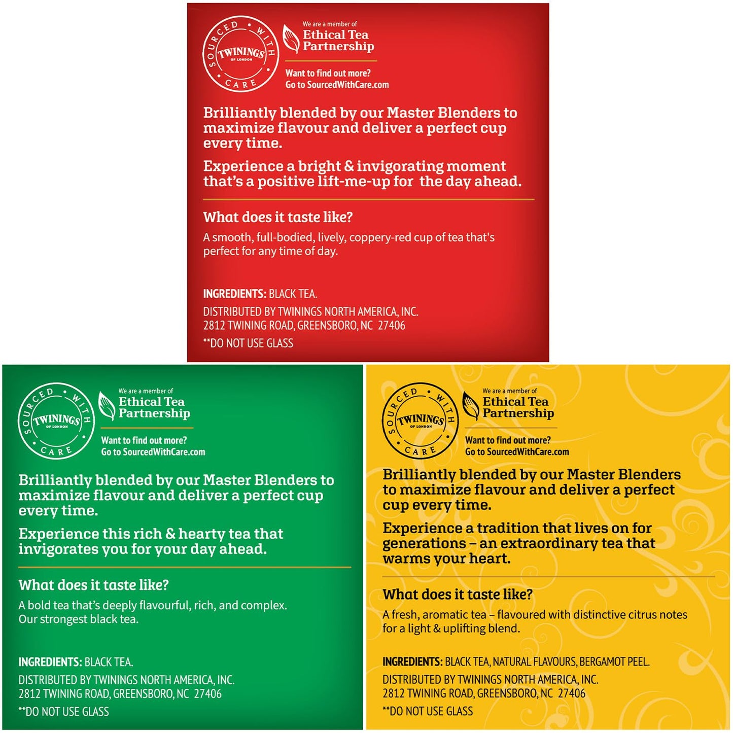 Twinings Black Tea K-Cup Pods For Keurig, Variety 3-Pack – Earl Grey, English Breakfast, And Irish Breakfast Tea K-Cups, Caffeinated, 12 Count Each