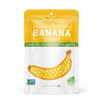 Natures Turn Freeze-Dried Banana Crisps - Healthy, Gluten-Free, Crispy & Delicious, Plant-Based Snack, Ideal for Cereal, Smoothi