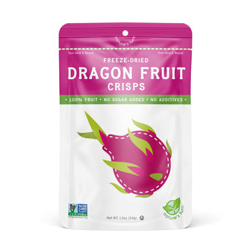 Nature'S Turn Freeze-Dried Fruit Snacks, Dragon Fruit Crisps, Pack Of 6 (1.2 Oz Each)