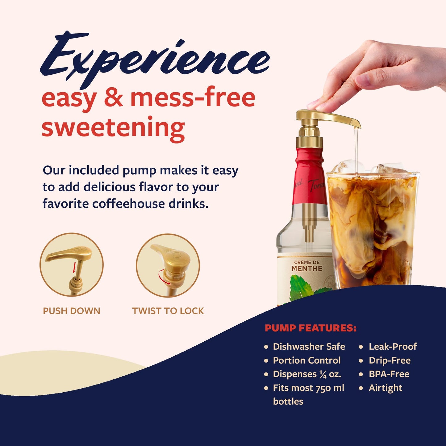 Torani Puremade Syrup, Crme De Menthe Flavoring, Perfect For Lattes, Iced Coffees, And Milkshakes, Pump Included, 25.4 Oz