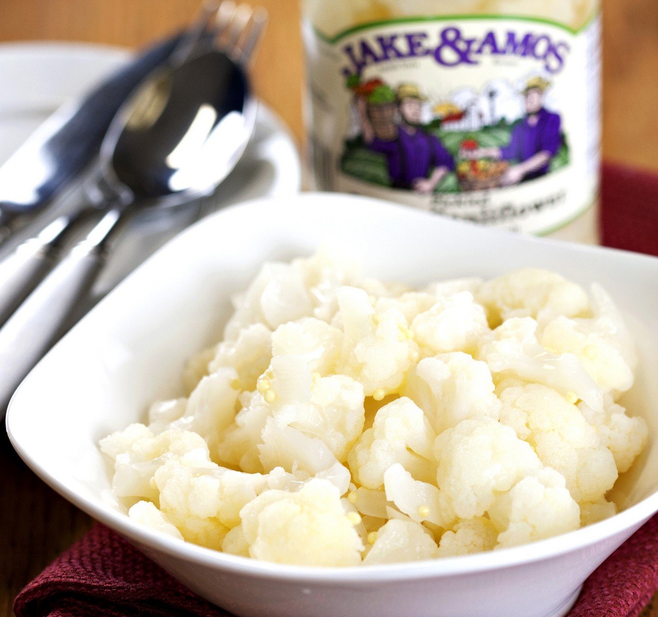 Jake & Amos Pickled Sweet Cauliflower, 16 Oz. Jar (Pack Of Six)