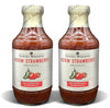 Gourmet Warehouse Kickin' Strawberry BBQ Sauce, Premium Barbecue Sauces 16 Ounces No HFCS (Pack of 2)