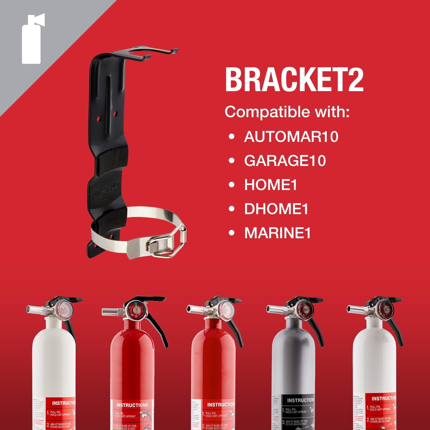 First Alert Bracket2 Mounting Bracket For 2Lb For Fire Extinguishers