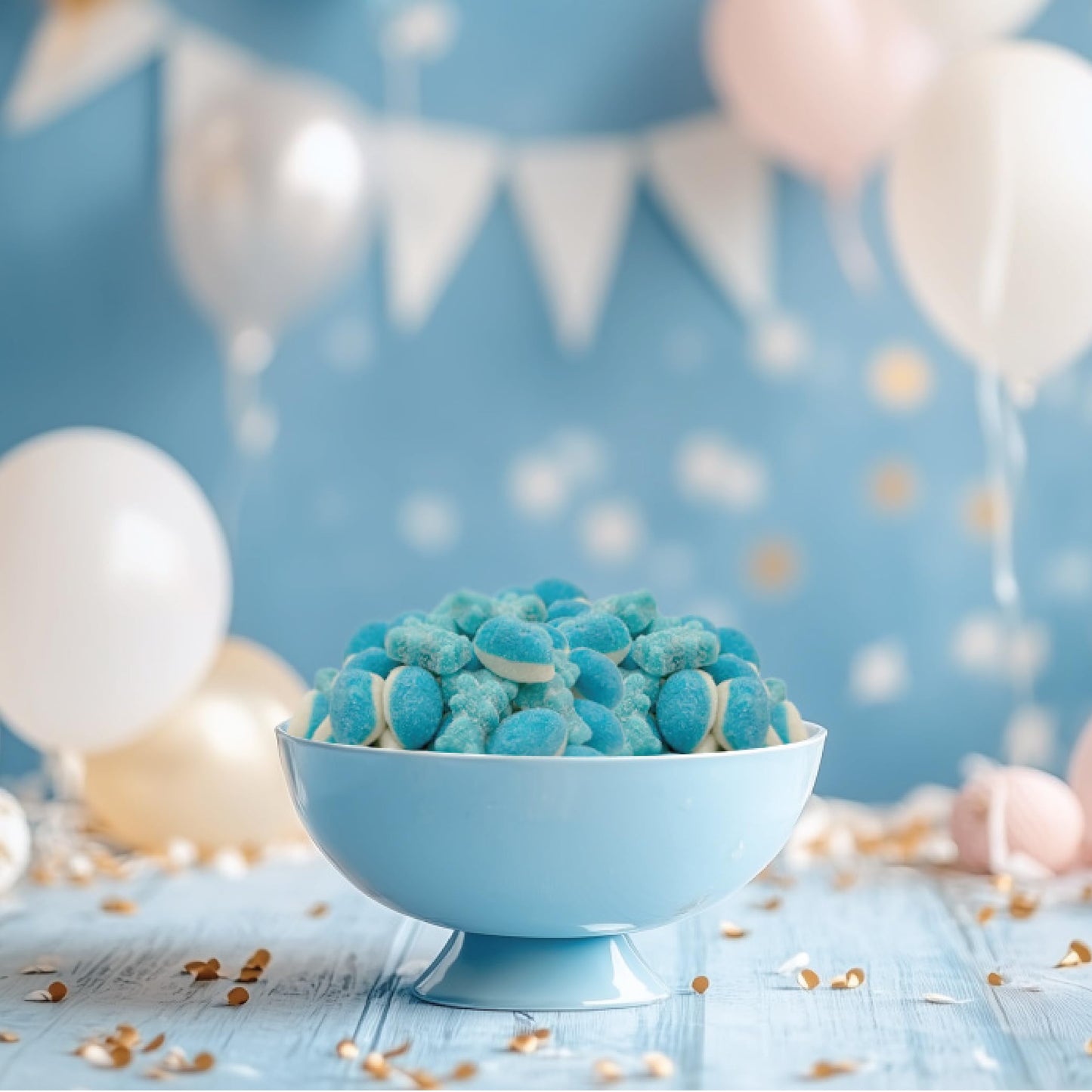 ILIKE! Blue Gummy Candy Mix - 2-Pound Bag of Blue Raspberry Puffs & Sour Gummy Bears
