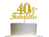 RokAPary 40th Birthday Cake Topper, Gold Glitter, Double-Sided Acrylic, Premium Quality, Model RCTF