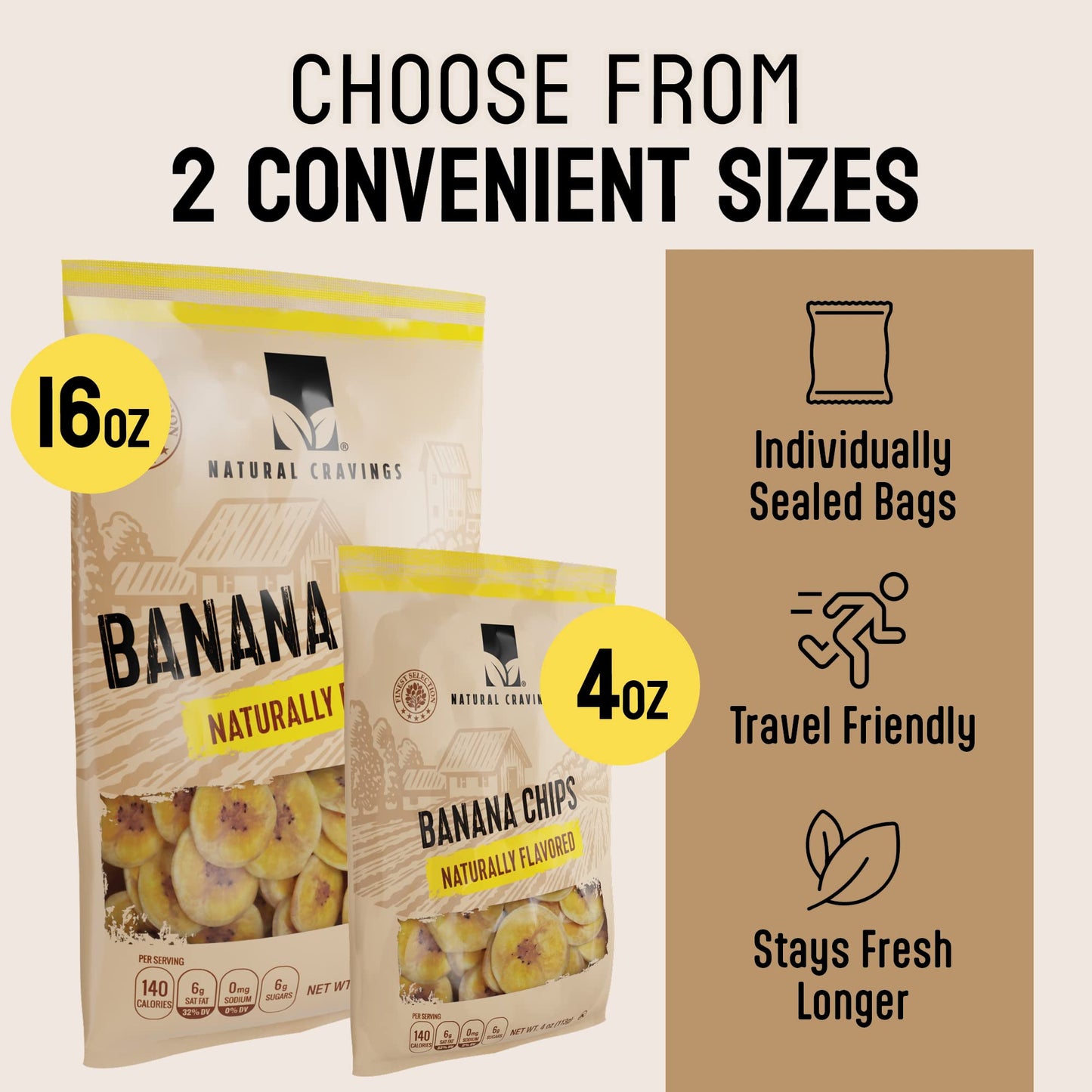 Healthy Banana Chips Dried Slices - Family Pack Bags of Dried Banana Chips Sweetened - Sweet Crispy Crunchy Snacks for Adults &