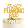 LINGBOOM Gold Glitter Cake Toppers for 35th Birthday Party Decorations - Black, 35 Years Old