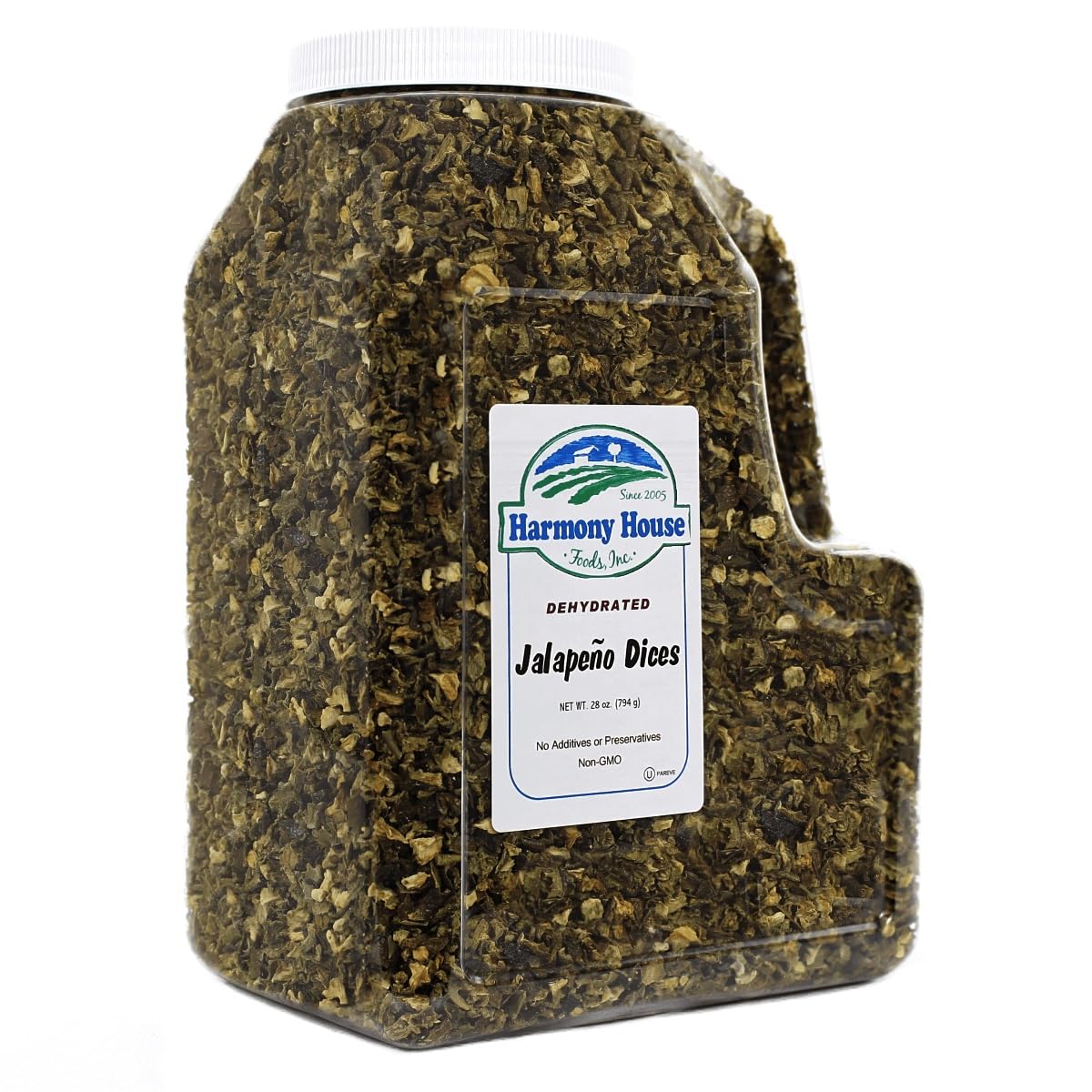 Harmony House Dried Jalapeno Peppers – Dehydrated Peppers For Cooking, Camping, Emergency Supply And More, 28 Oz, Gallon Jug