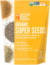 Betterbody Foods Superfood Organic Super Seeds - Chia Flax & Hemp Seeds, Blend Of Organic Milled Flax Seed Organic Hemp Hearts, Add To Smoothies Shakes & More, 2Lb, 32 Oz
