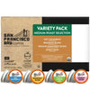 San Francisco Bay Compostable Coffee Pods - Variety Pack Medium Roast (40 Ct) K Cup Compatible Including Keurig 2.0, Colombian,