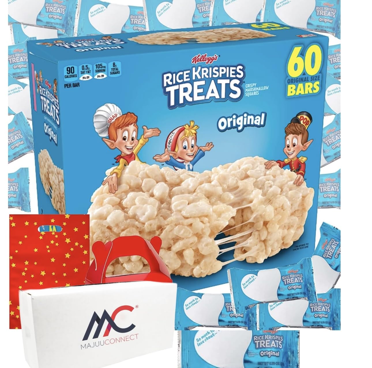 Rice Crispies Treats Snack Size Variety |60 Count |Individually Wrapped Marshmallow Breakfast Cereal Bars, Original, For School