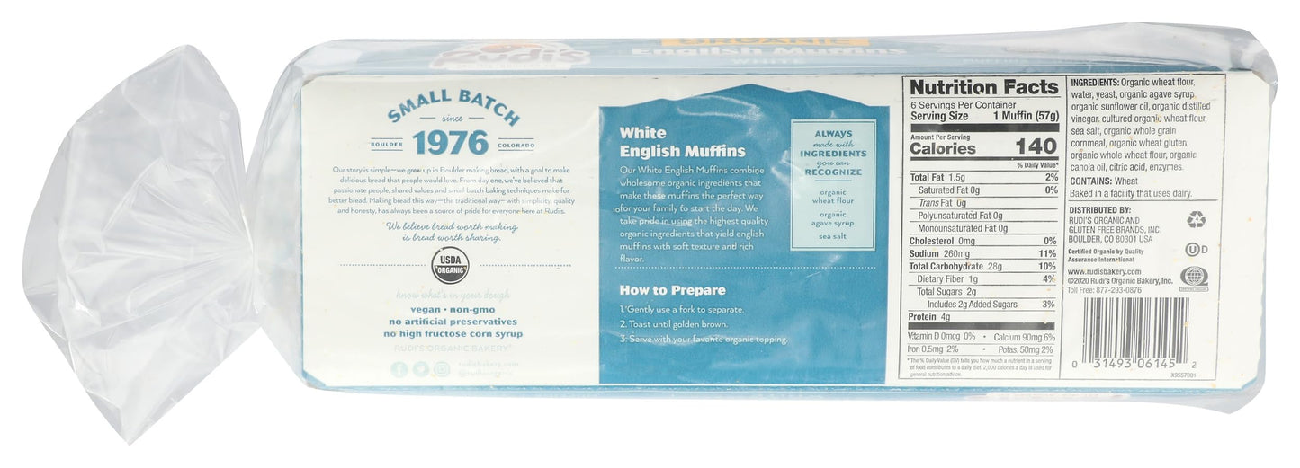 Rudis White English Muffins, 12 Oz