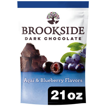 Brookside Dark Chocolate, Acai And Blueberry Flavored Snacking Chocolate Bag, 21 Oz