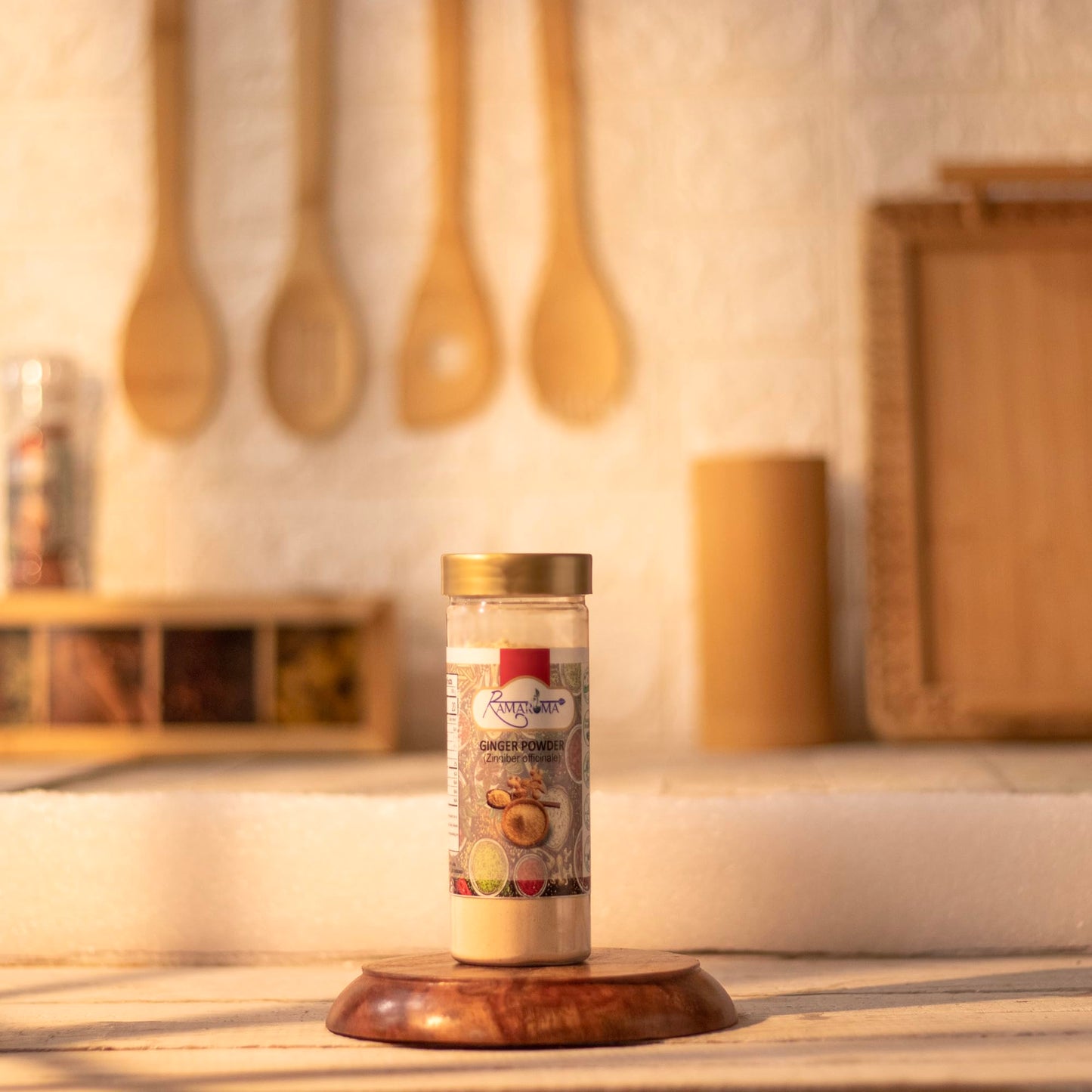 Ramaroma Ginger (Adarak) Powder, 3.5Oz (100G) Perfect For Cooking, Baking Gingerbread, Smoothies & Tea, Gluten Free, Free Of Add