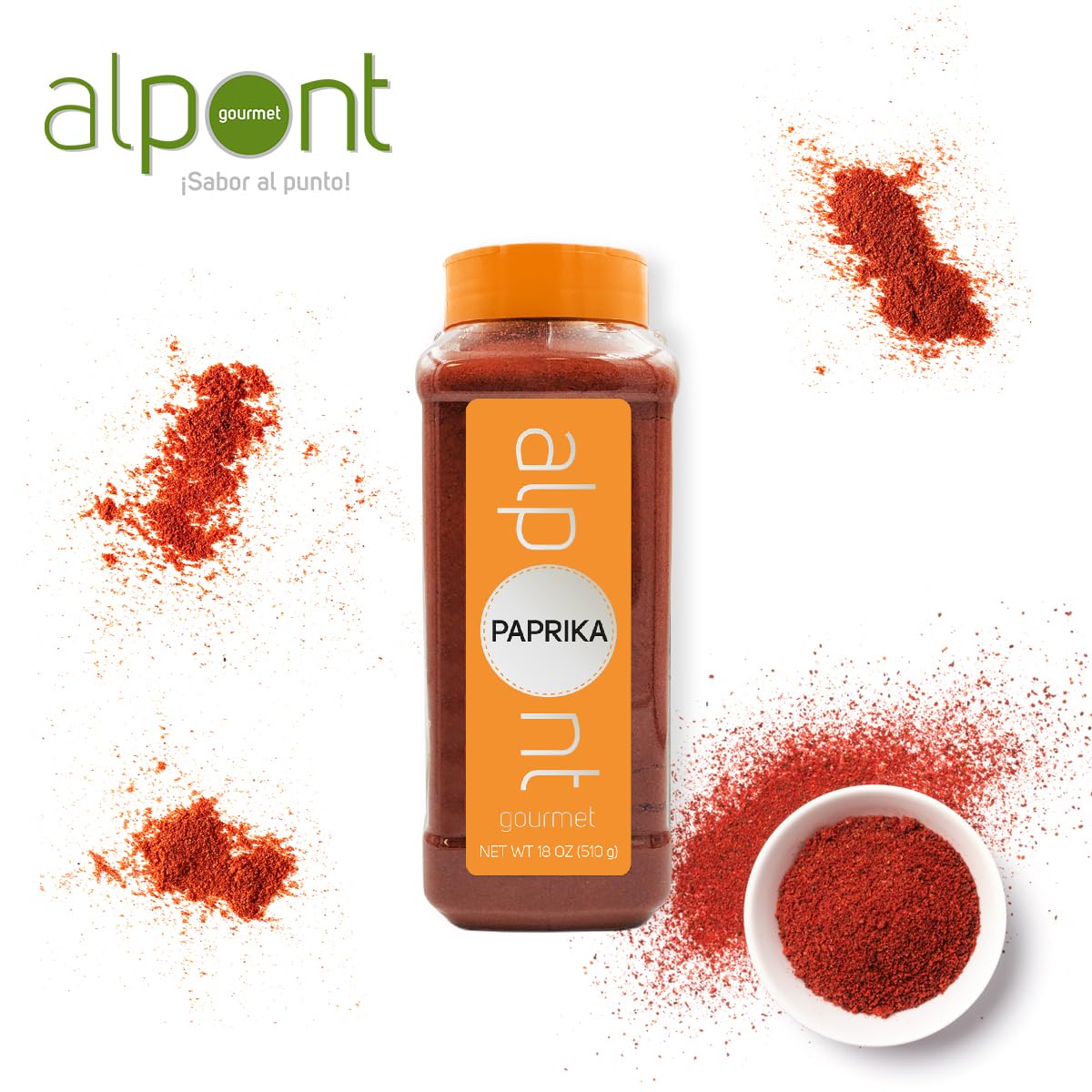 Alpont Gourmet, Paprika 18Oz (510G), All Natural, Non-Gmo, Packed To Keep It Fresh, Premium Quality