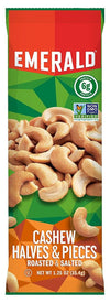 Emerald Nuts, Cashew Halves and Pieces, 1.25 Ounce Single-Serve Tube
