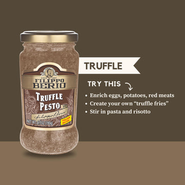 Filippo Berio Pesto, Truffle, 6.7 Ounce Glass Jar, Pack Of 6