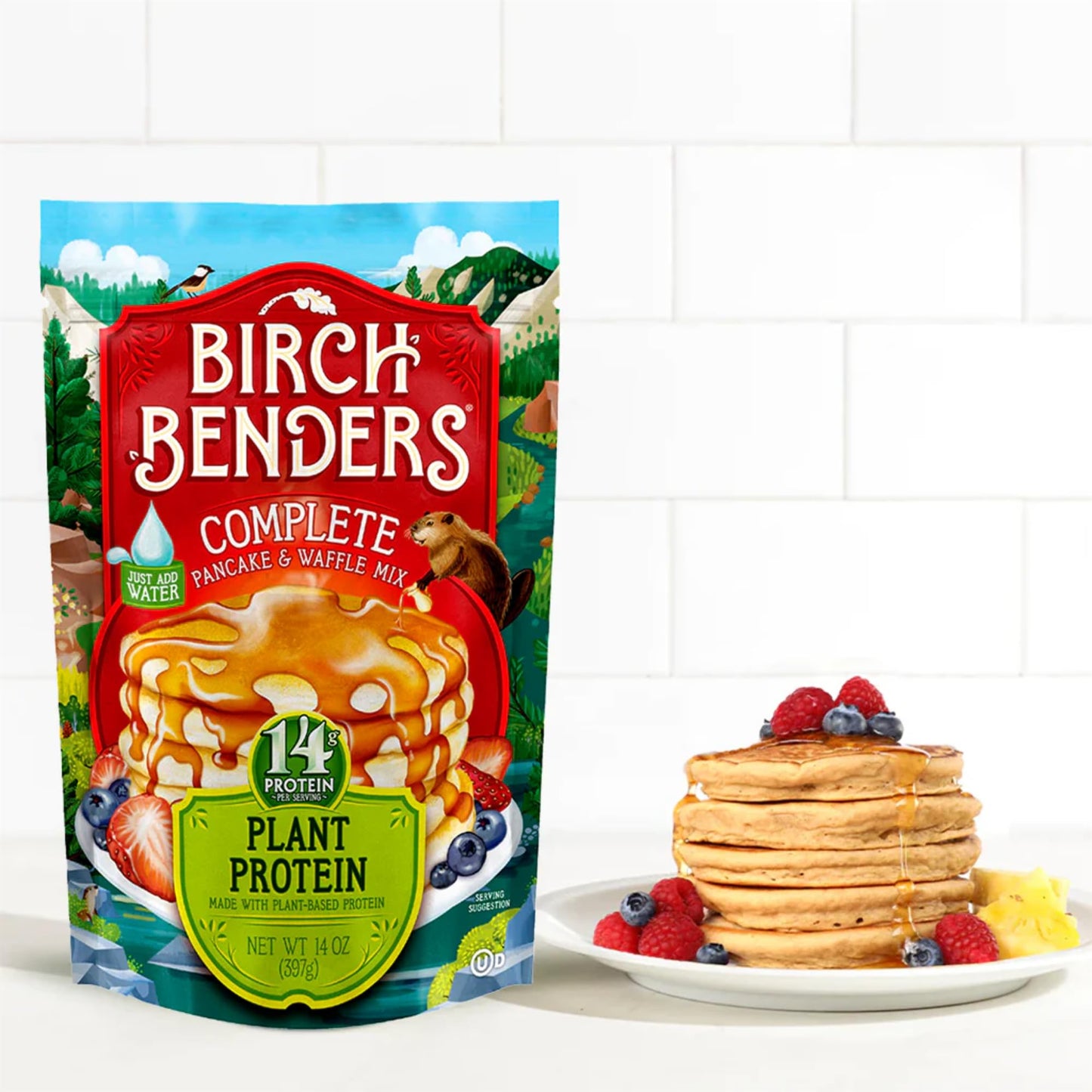 Birch Benders Plant Protein Pancake & Waffle Mix, 14 Oz