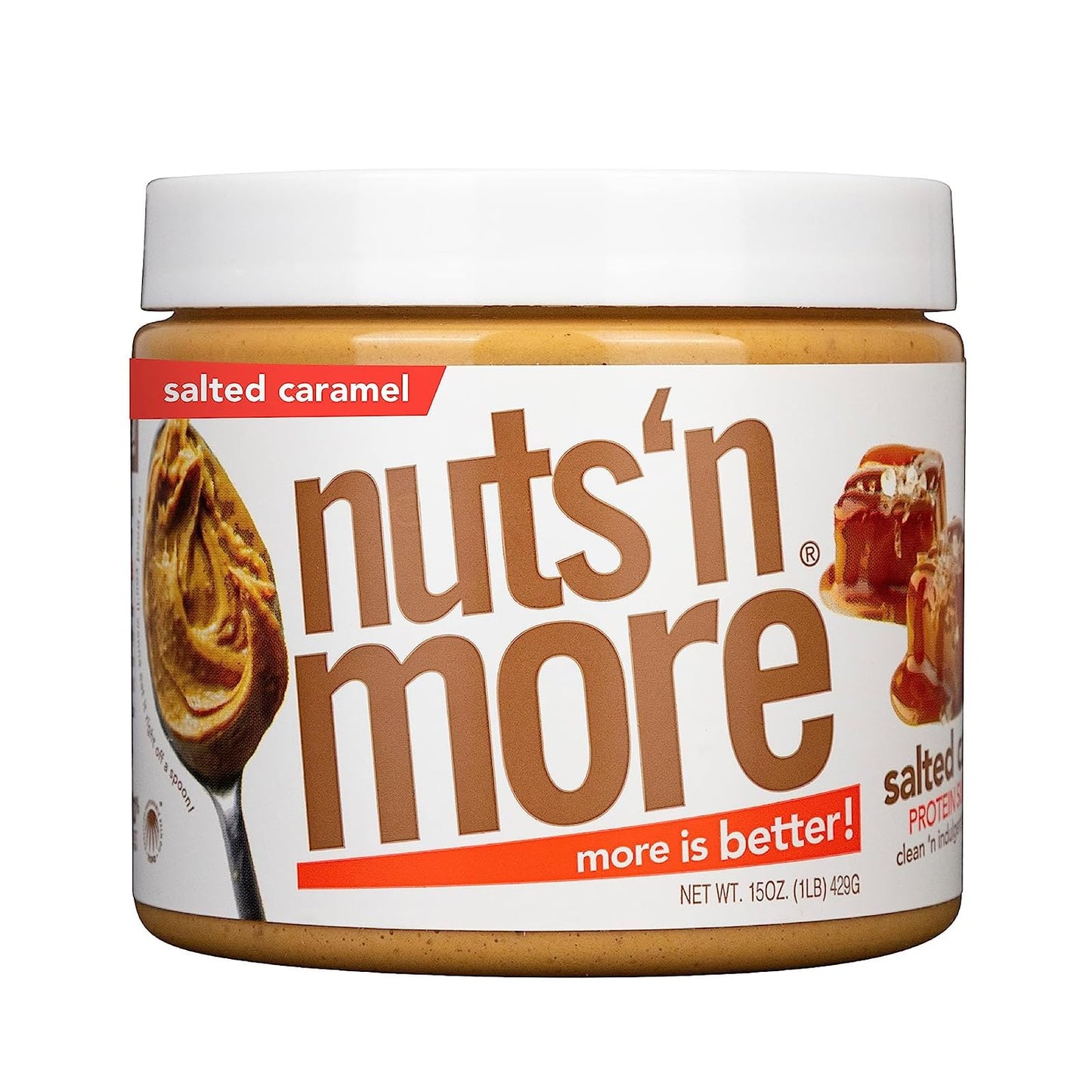 Nuts N More, Peanut Butter Salted Caramel, 16 Ounce