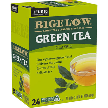 Bigelow Green Tea K-Cup Pods, 24 Count - Single-Serve Keurig-Compatible Tea for Fresh, Delicious Flavor