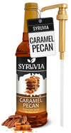 Syruvia Caramel Pecan Syrup - Caramel Pecan Coffee Syrup Flavor, 25.4 fl oz, Kosher, Gluten Free, Perfect for Coffee, Drinks, So