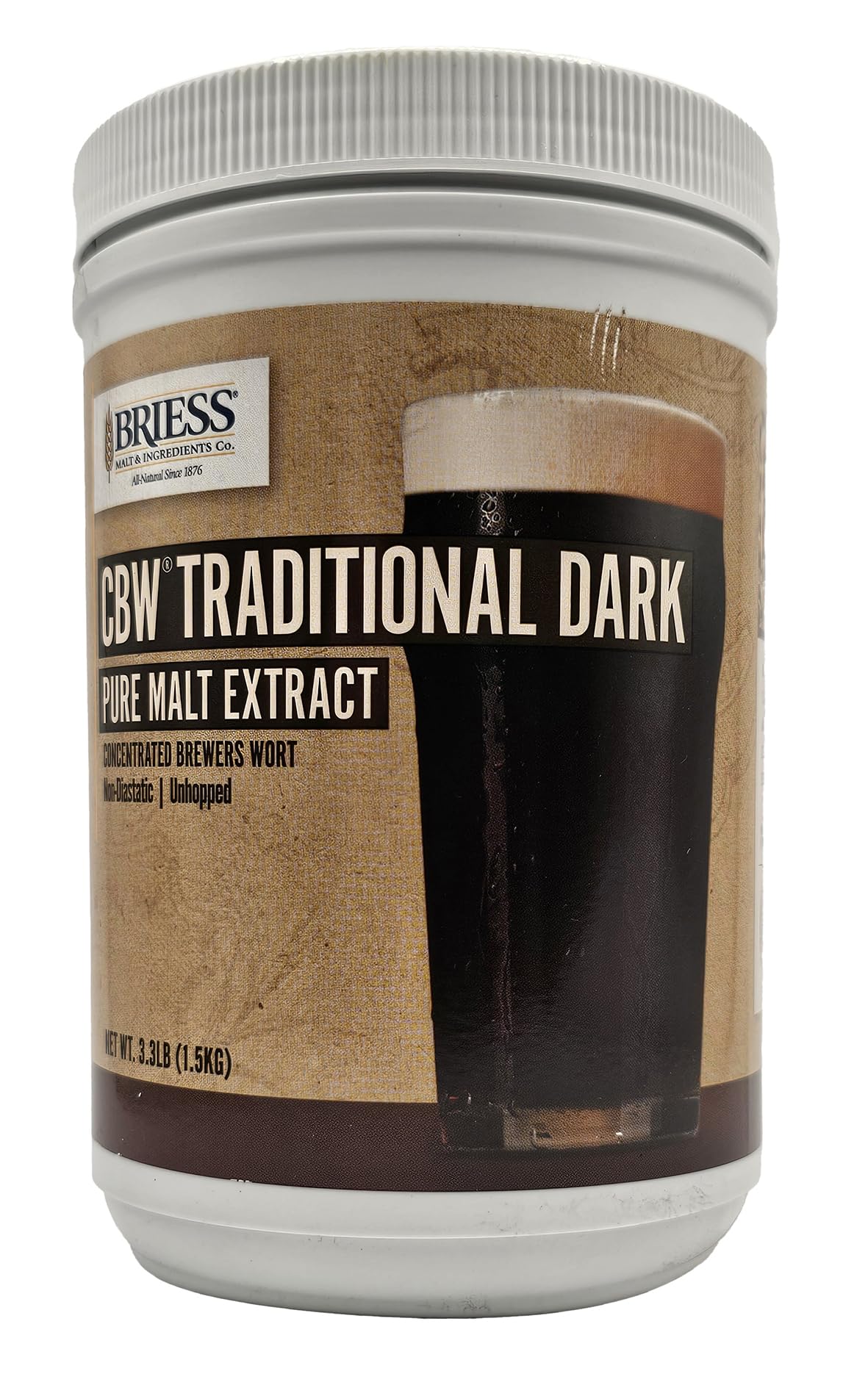 Briess SR-8S4M-J1OL Liquid Malt Extract - Traditional Dark - 3.3 lbs,Pack of one