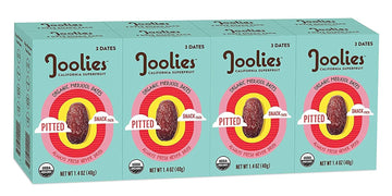 Joolies Organic Medjool Dates Snack Pack | 3 Pit-Free Dates, 8 Pack | Fresh California Grown Fruit | Vegan, Gluten-Free, Paleo,