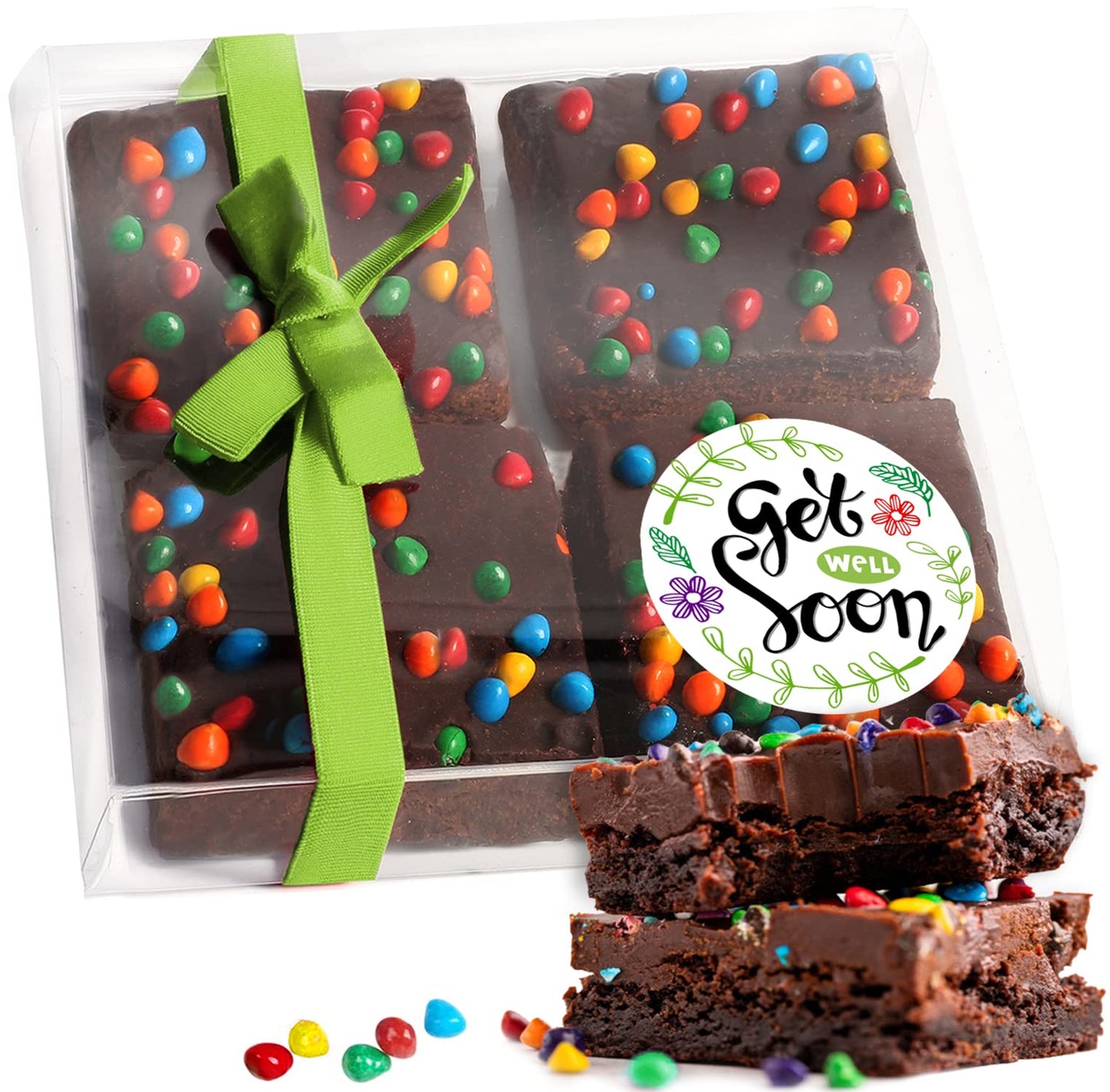 Get Well Soon Gift Basket Chocolate Brownies Box For Kids And Adults After Surgery Care Package Feel Better Sick| Nut Free