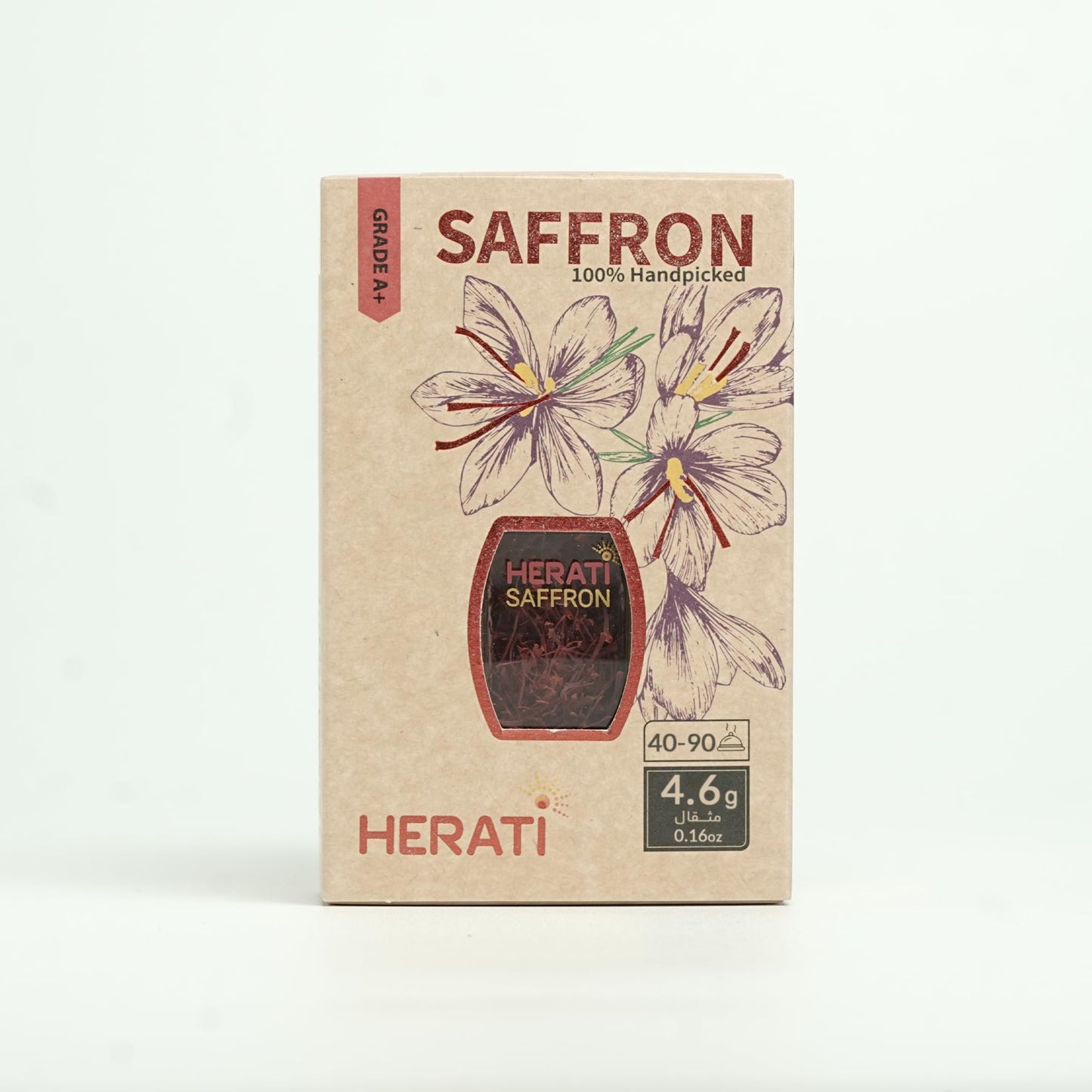 Herati Saffron Premium 4.6g Superior All-Red Threads - Ideal for Paella, Risotto, Tea, and Milk - Super Negin Culinary Spice