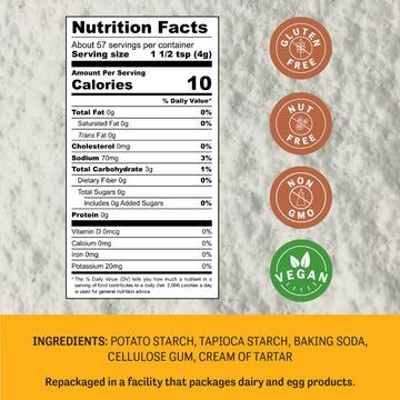 Judees Gluten Free Egg Replacer Powder - Egg Replacer for Baking & Vegan-Friendly - Non-GMO & Preservative-Free Keto-Friendly Formula - Vegan Baking Supplies - 8 Ounce