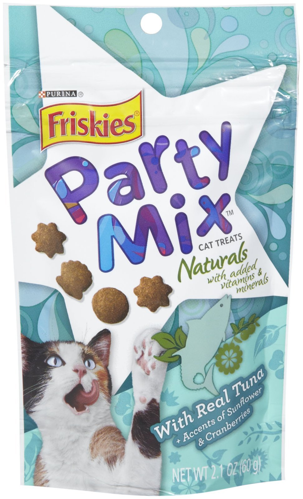 Friskies Case of 10 Party Mix Naturals with Real Tuna - 2.1oz