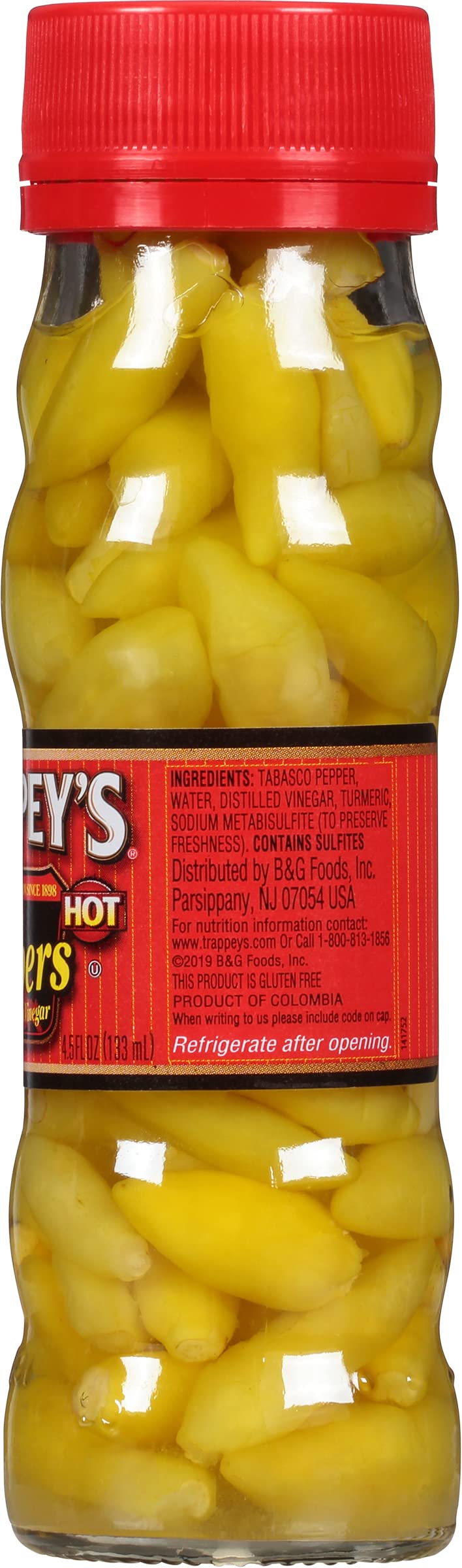 Trappey's Peppers in Vinegar, Hot, 4.5 oz, (3 pack)