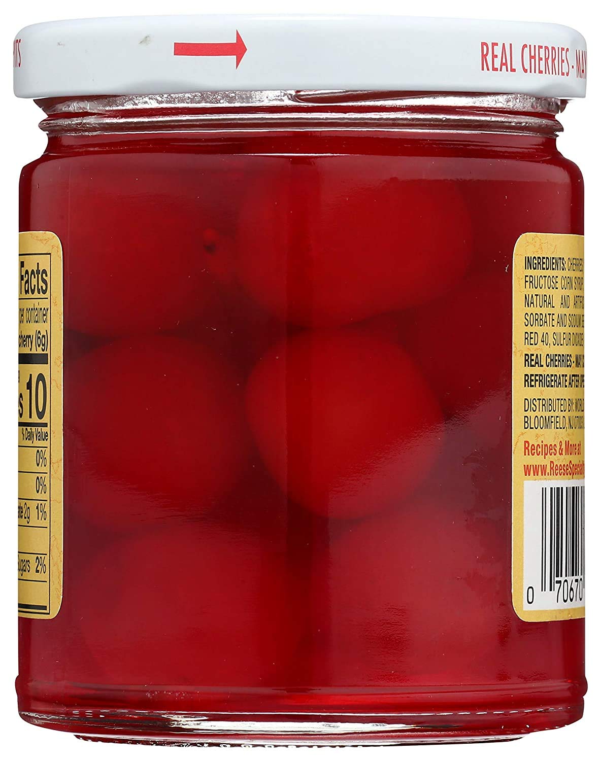 Reese Cherry Maraschino Red Stem