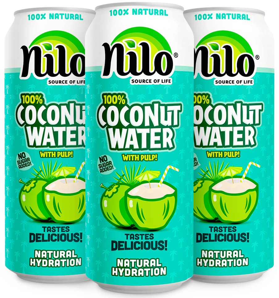 NILO 100% Pure Coconut Water | Naturally Hydrating Electrolyte Drink | Smart Alternative to Coffee, Soda, and Sports Drinks (Pac