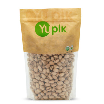 Yupik Organic Dry Roasted Salted Pistachios, In Shell, 2.2 Lb, Gluten-Free, Kosher, Non-Gmo, Vegan, Crunchy Nuts, Lightly Salted