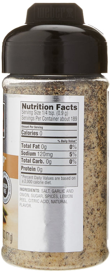 6oz Weber All Natural Seasoning Steak 'n Chop (One Jar)