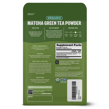 Fgo Organic Matcha Green Tea Powder, Japanese Culinary Grade, Resealable Bag, 4Oz, Packaging May Vary (Pack Of 1)