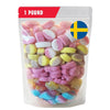 Bubs Swedish Candy Mix Mini - 1 Lb Vegan & Gelatin Free Sweet & Sour Gummies | Assorted Skulls & Ovals | Banana/Toffee Raspberry/Blueberry Strawberry/Vanilla | Fresh Foam Candy From Sweden