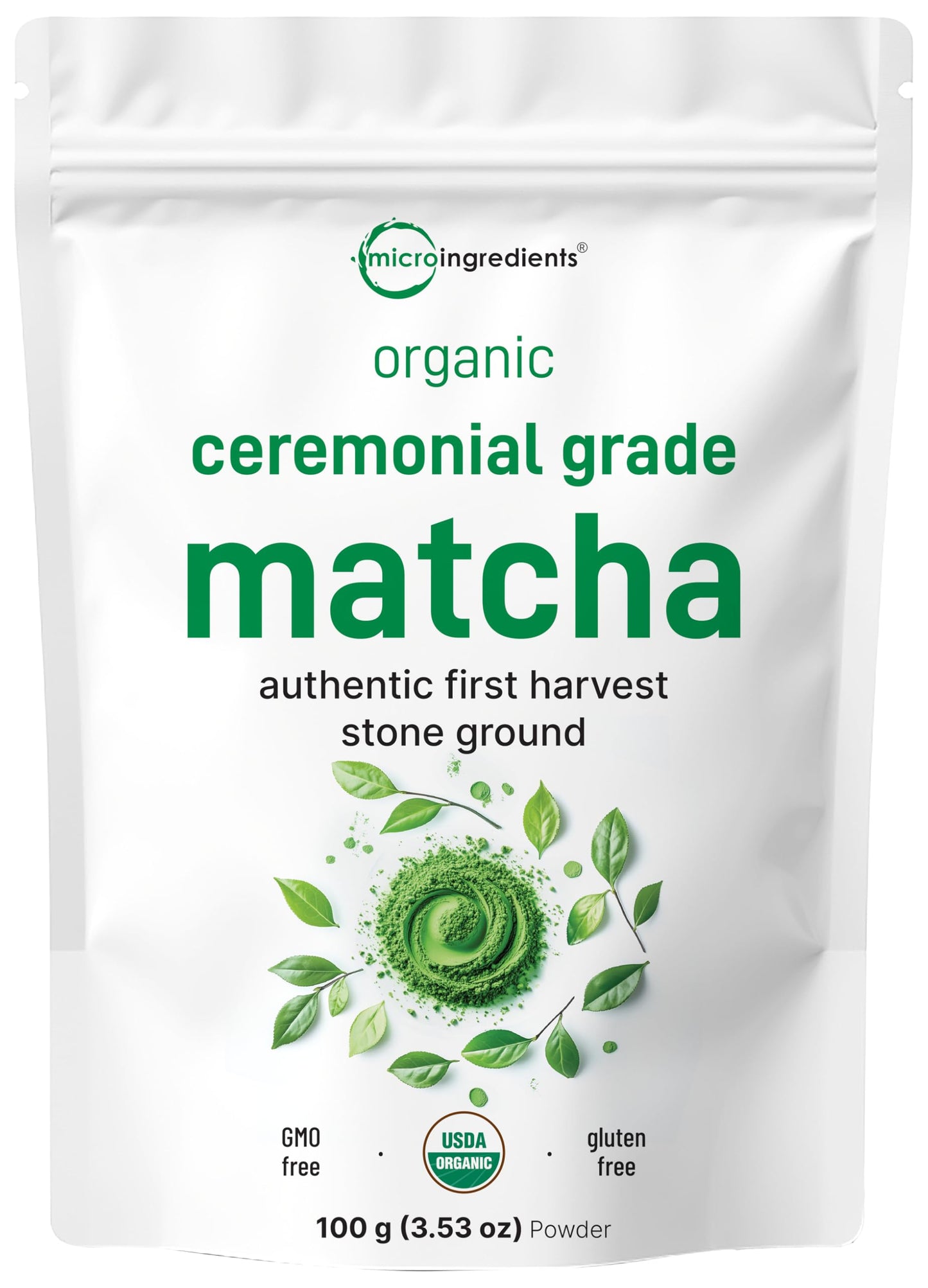 Organic Ceremonial Grade Matcha Powder 100g | 100 Servings | enhanced First Harvest Authentic Japanese Origin | 100% Pure Barista-Grade Sugar-Free Matcha Green Tea For Latte Beverage & Baking