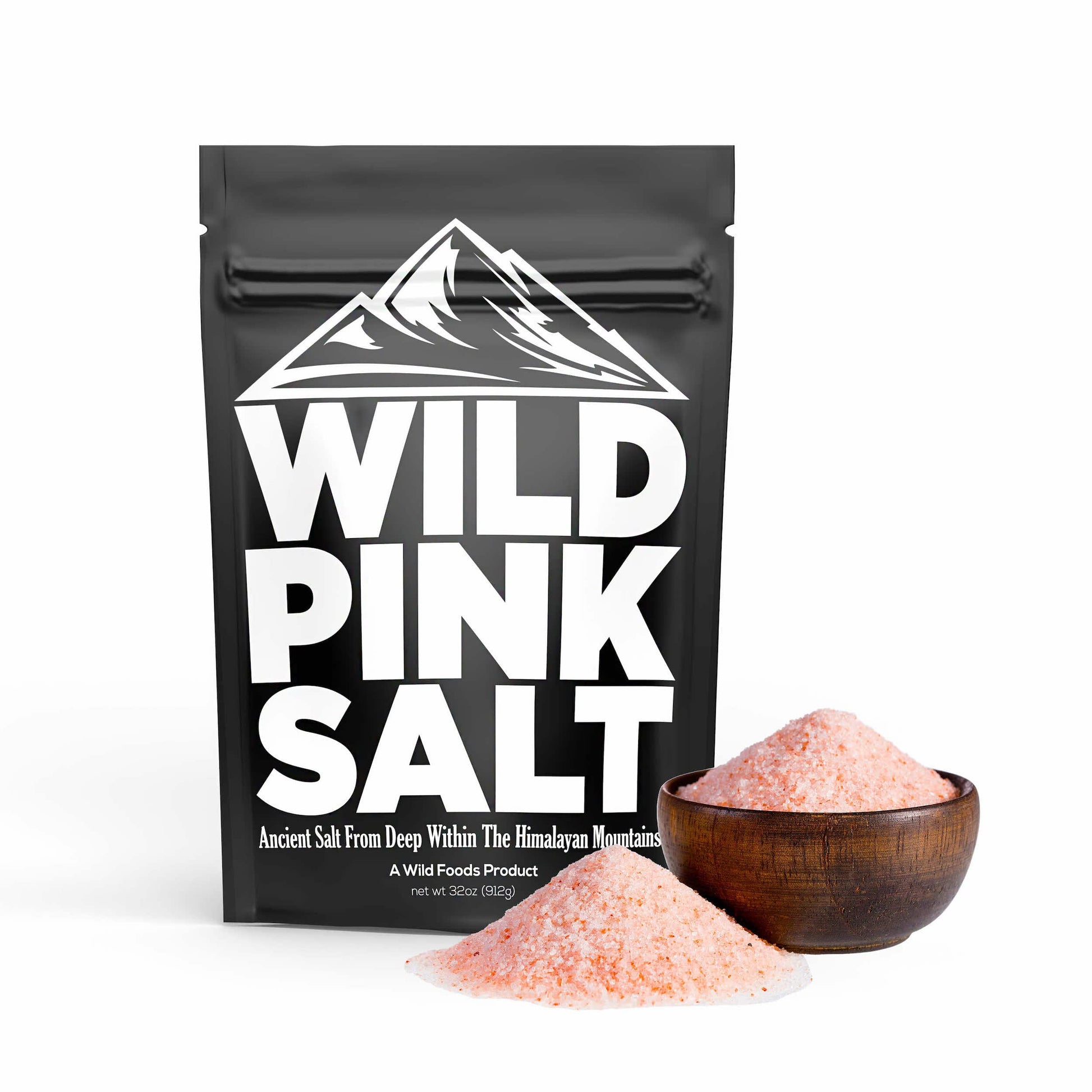 Wild Foods Pink Himalayan Salt, Fine Ground Table And Cooking Salt, 32 Oz | 100% Real, Pure, Unrefined Pink Salt | 80+ Minerals