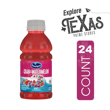 Ocean Spray 24-Pack Of Cran Watermelon Juice Drink 10 Fl Oz On-The-Go Plastic Bottle + 1 Utility Freebie By Unique Outlet