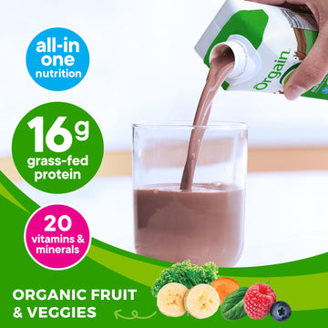 Orgain Organic Nutritional Protein Shake, 16g Grass Fed Whey Protein, Gluten Free, 11 Fl Oz (Pack of 4)