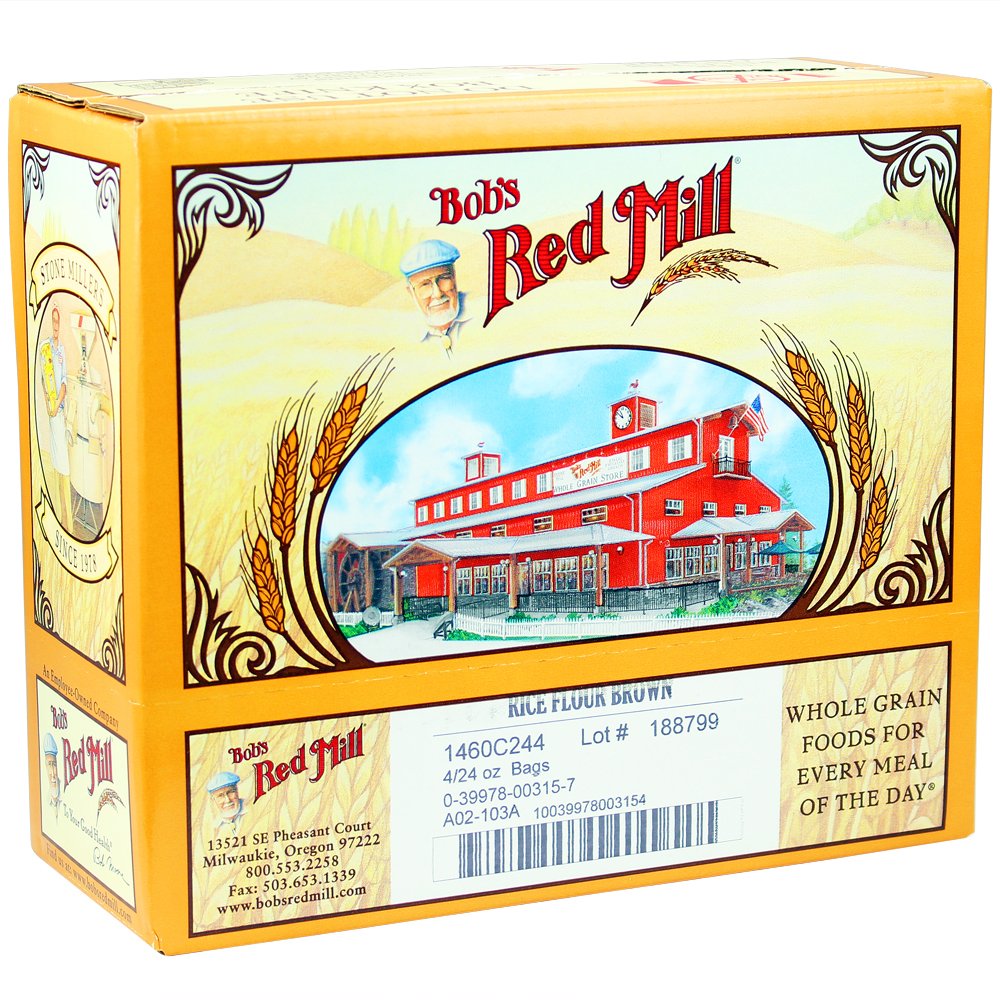 Bob's Red Mill Gluten Free Brown Rice Flour, 24 Ounce (Pack of 4)