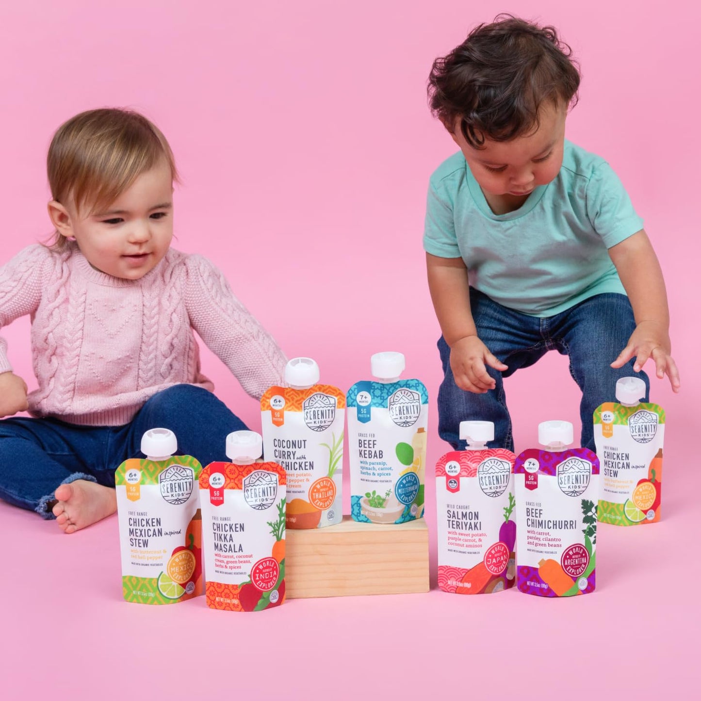 Serenity Kids 6+ Months Organic Baby Food Pouch - 3.5 Oz, Pack Of 12, Salmon Teriyaki - 5G Protein Nutrient-Packed Puree - Savory Salmon Teriyaki - No Added Sugar - On-The-Go Pouch For Baby Snacks