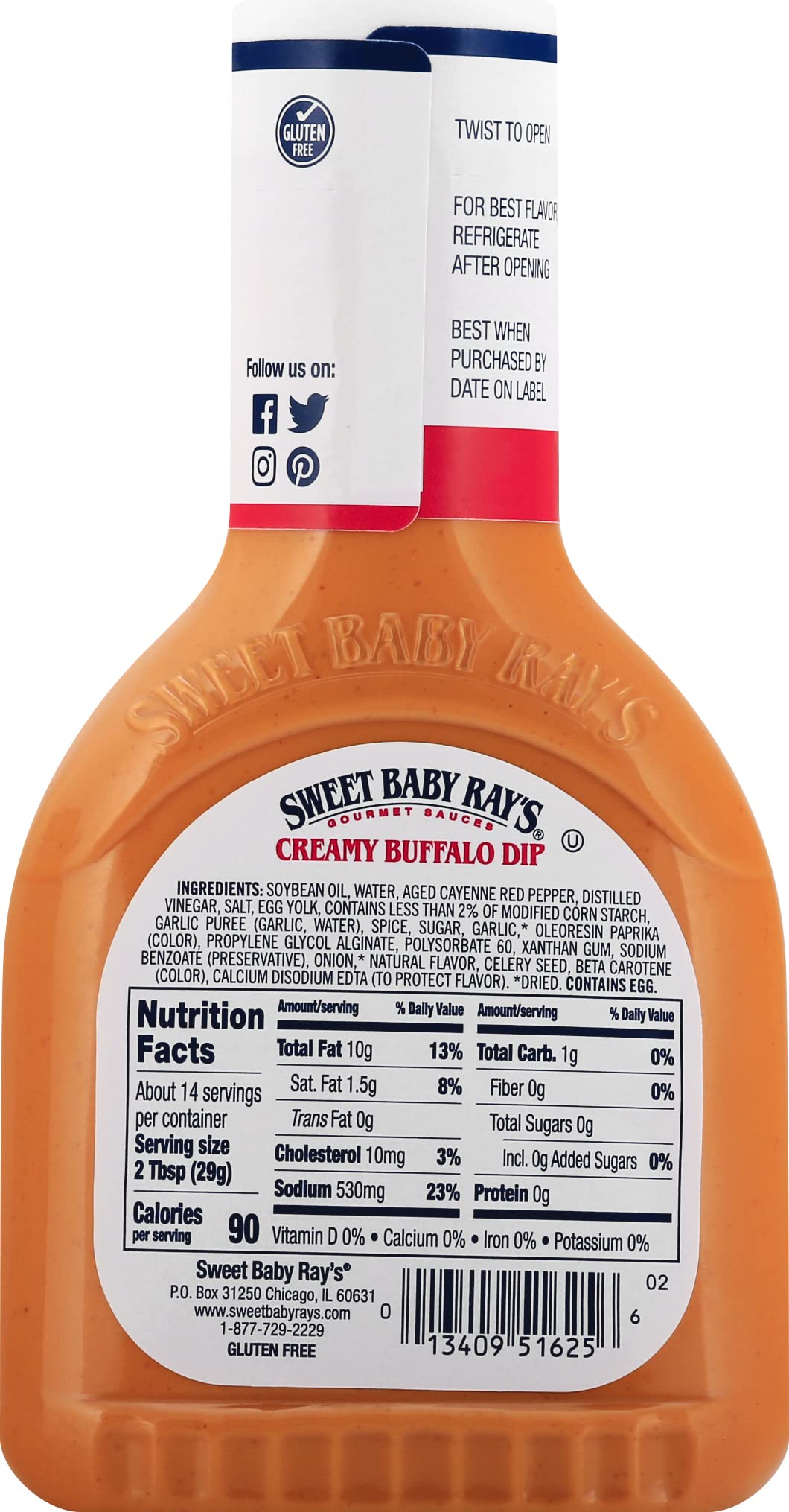 Sweet Baby Rays Creamy Buffalo Wing Dipping Sauce (Pack Of 3) 14 Oz Bottles